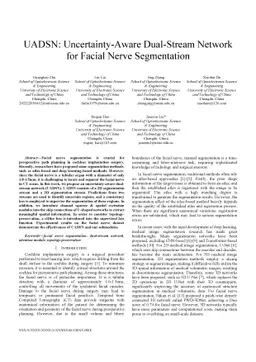 UADSN: Uncertainty-Aware Dual-Stream Network for Facial Nerve
  Segmentation