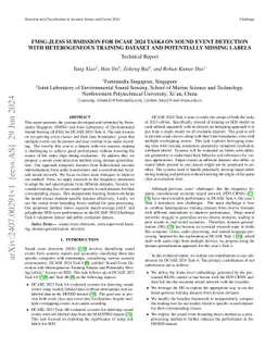 FMSG-JLESS Submission for DCASE 2024 Task4 on Sound Event Detection with
  Heterogeneous Training Dataset and Potentially Missing Labels