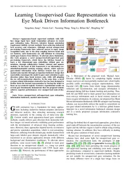 Learning Unsupervised Gaze Representation via Eye Mask Driven
  Information Bottleneck