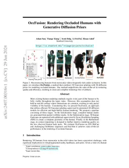 OccFusion: Rendering Occluded Humans with Generative Diffusion Priors