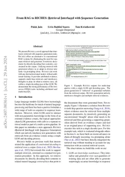 From RAG to RICHES: Retrieval Interlaced with Sequence Generation