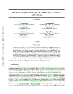 Axiomatization of Gradient Smoothing in Neural Networks