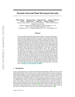Towards Universal Mesh Movement Networks