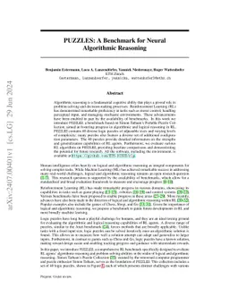 PUZZLES: A Benchmark for Neural Algorithmic Reasoning