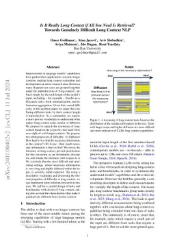 Is It Really Long Context if All You Need Is Retrieval? Towards Genuinely Difficult Long Context NLP