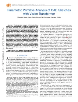 Parametric Primitive Analysis of CAD Sketches with Vision Transformer