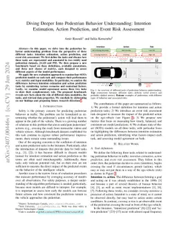 Diving Deeper Into Pedestrian Behavior Understanding: Intention
  Estimation, Action Prediction, and Event Risk Assessment