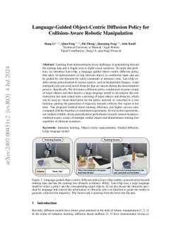 Language-Guided Object-Centric Diffusion Policy for Generalizable and Collision-Aware Robotic Manipulation