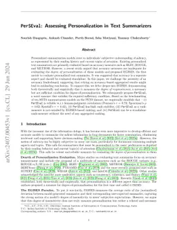 PerSEval: Assessing Personalization in Text Summarizers