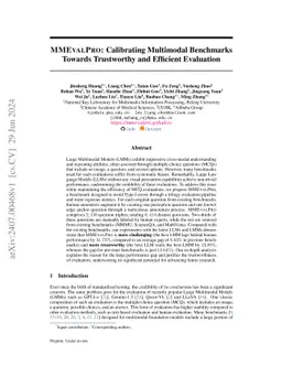MMEvalPro: Calibrating Multimodal Benchmarks Towards Trustworthy and Efficient Evaluation