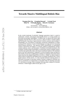 Towards Massive Multilingual Holistic Bias