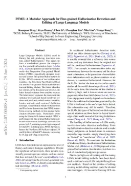 PFME: A Modular Approach for Fine-grained Hallucination Detection and
  Editing of Large Language Models