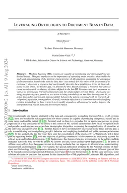 Leveraging Ontologies to Document Bias in Data