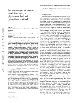 Aeroengine performance prediction using a physical-embedded data-driven
  method