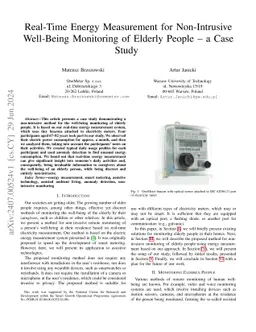 Real-Time Energy Measurement for Non-Intrusive Well-Being Monitoring of
  Elderly People -- a Case Study