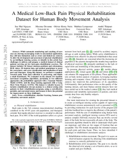 A Medical Low-Back Pain Physical Rehabilitation Dataset for Human Body Movement Analysis
