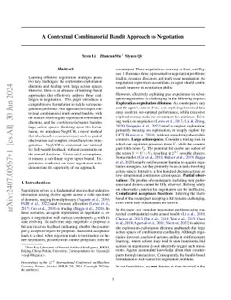 A Contextual Combinatorial Bandit Approach to Negotiation
