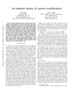 An abstract theory of sensor eventification