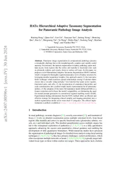 HATs: Hierarchical Adaptive Taxonomy Segmentation for Panoramic
  Pathology Image Analysis