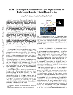 DEAR: Disentangled Environment and Agent Representations for
  Reinforcement Learning without Reconstruction
