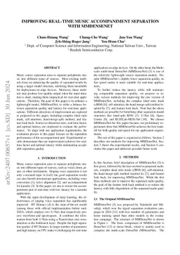 Improving Real-Time Music Accompaniment Separation with MMDenseNet