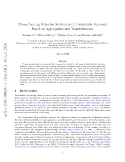 Proper Scoring Rules for Multivariate Probabilistic Forecasts based on
  Aggregation and Transformation
