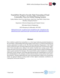 NourishNet: Proactive Severity State Forecasting of Food Commodity
  Prices for Global Warning Systems