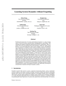 Learning System Dynamics without Forgetting