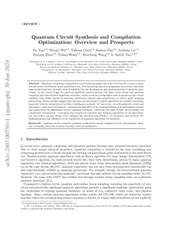Quantum Circuit Synthesis and Compilation Optimization: Overview and Prospects