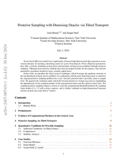 Posterior Sampling with Denoising Oracles via Tilted Transport