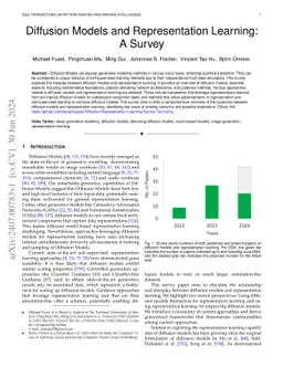 Diffusion Models and Representation Learning: A Survey