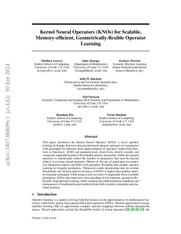 Kernel Neural Operators (KNOs) for Scalable, Memory-efficient, Geometrically-flexible Operator Learning