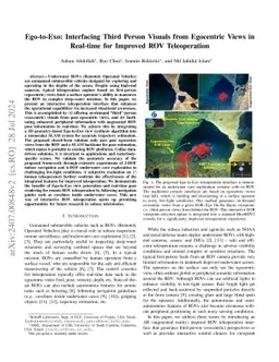 EgoExo++: Integrating On-demand Exocentric Visuals with 2.5D Ground Surface Estimation for Interactive Teleoperation of Subsea ROVs