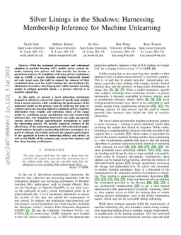 Silver Linings in the Shadows: Harnessing Membership Inference for
  Machine Unlearning