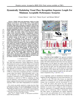 Dynamically Modulating Visual Place Recognition Sequence Length For
  Minimum Acceptable Performance Scenarios