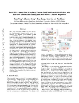 ZeroDDI: A Zero-Shot Drug-Drug Interaction Event Prediction Method with
  Semantic Enhanced Learning and Dual-Modal Uniform Alignment