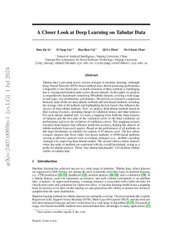 A Closer Look at Deep Learning Methods on Tabular Datasets