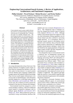 Engineering Conversational Search Systems: A Review of Applications,
  Architectures, and Functional Components