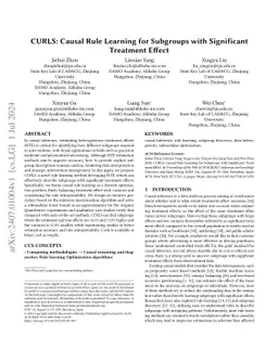 CURLS: Causal Rule Learning for Subgroups with Significant Treatment
  Effect