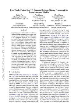 DynaThink: Fast or Slow? A Dynamic Decision-Making Framework for Large
  Language Models