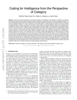 Coding for Intelligence from the Perspective of Category