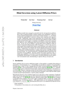 Blind Inversion using Latent Diffusion Priors