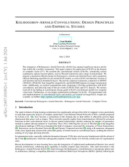 Kolmogorov-Arnold Convolutions: Design Principles and Empirical Studies