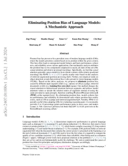 Eliminating Position Bias of Language Models: A Mechanistic Approach