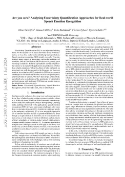Are you sure? Analysing Uncertainty Quantification Approaches for
  Real-world Speech Emotion Recognition