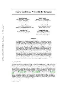 Neural Conditional Probability for Uncertainty Quantification