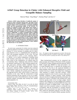 6-DoF Grasp Detection in Clutter with Enhanced Receptive Field and
  Graspable Balance Sampling