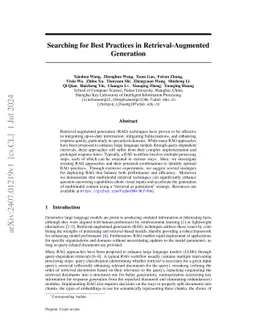 Searching for Best Practices in Retrieval-Augmented Generation