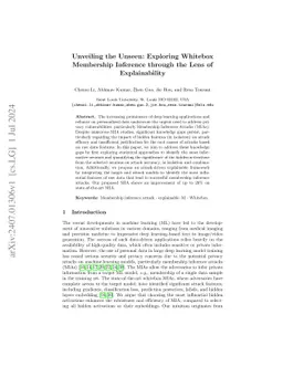 Unveiling the Unseen: Exploring Whitebox Membership Inference through
  the Lens of Explainability