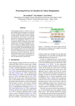 Protecting Privacy in Classifiers by Token Manipulation